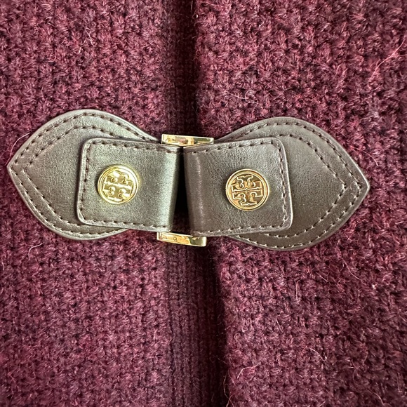 Tory Burch Plum Colette Wool Blend Sweater Coat - Picture 10 of 10